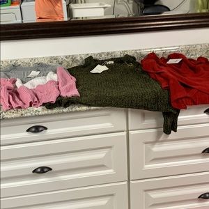 Lot of 3 nanamacs sweaters